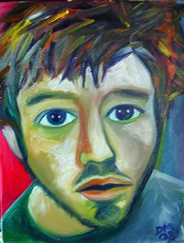 painting of poet Mike Young